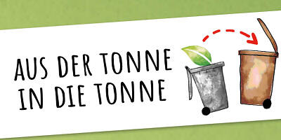 Das Logo der Aktion "Aus der Tonne - In die Tonne"